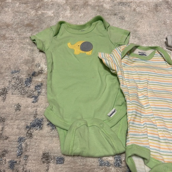Gerber Baby One Piece Set - Green, Striped, Gray - Picture 2 of 6